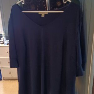 Navy Blue  3/4 blouse RyeGrass